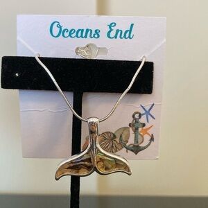 Silver Whale Tail Necklace